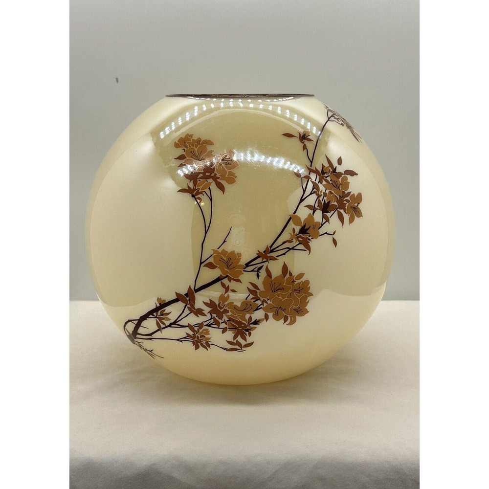 CAMBRIDGE Glass, Hand Blown 8 Inch Bowl Vase, Floral Design SKU OR350
